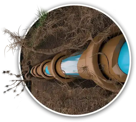 Top Choice for Drain and Sewer Cleanout Installation in Sacramento, CA 3D overlay of drain pipe installed by Sewer & Drain Champion in Sacramento, CA.